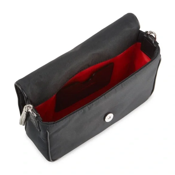 Alexander McQueen Black Crossbody Bag with Silver Chain
